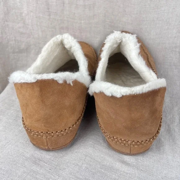 Sorel Manawan II Mens 13 Elk Natural Suede Faux Fur Lined Slippers NM3472-242 - Picture 5 of 11